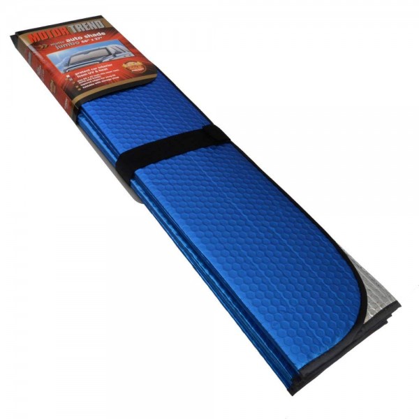 AS-312-BL: MOTOR TREND MATTE JUMBO AUTO SHADE - BLUE - BDK USA