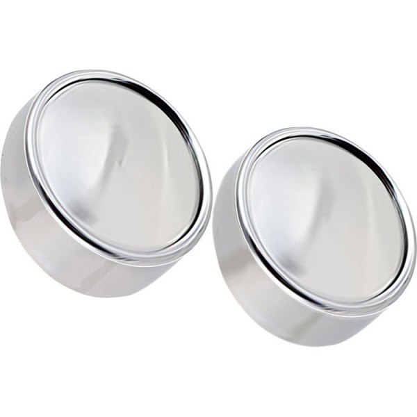 71172: 2 INCH CHROME ROUND ADJUSTABLE BLIND SPOT MIRROR - 2 PACK - CUSTOM ACCESSORIES 