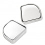 71173: 2 INCH CHROME QUARTER ROUND ADJUSTABLE BLIND SPOT MIRROR - 2 PACK - CUSTOM ACCESSORIES 