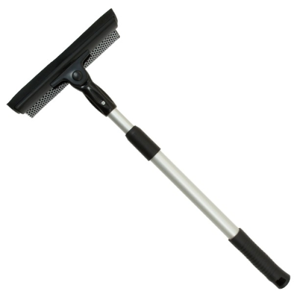 63148: 8 INCH SQUEEGEE WITH SCRUBBER EXTENDS 30 INCHES - DETAILER'S CHOICE