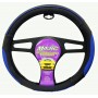 MAJ-243: FUTURO STEERING WHEEL COVER - BLACK/BLUE - MEDIUM - MAJIC PRODUCTS INC