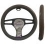 MAJ-368: DOUBLE WOOD ODORLESS STEERING WHEEL COVER - GRAY - MEDIUM - MAJIC PRODUCTS INC