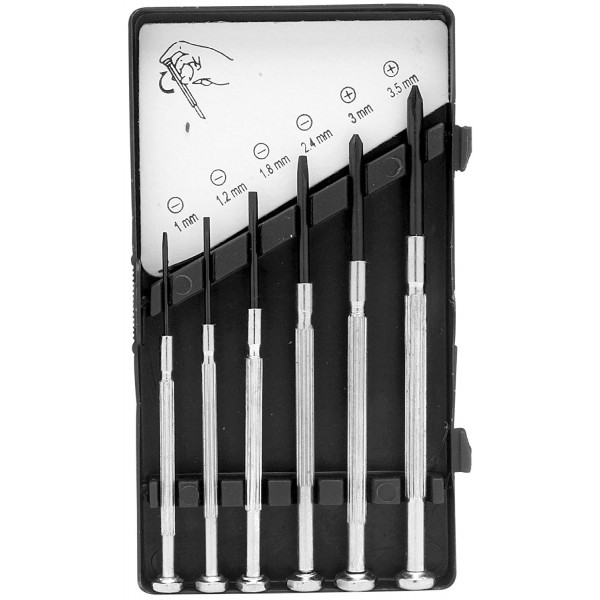 PP1101: 6 PIECE JEWELERS SCREWDRIVER SET - PROJECT PRO TOOL TABLE