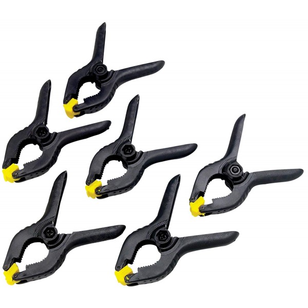 PP1141: 6 PIECE PLASTIC SPRING CLAMP SET - PROJECT PRO TOOL TABLE