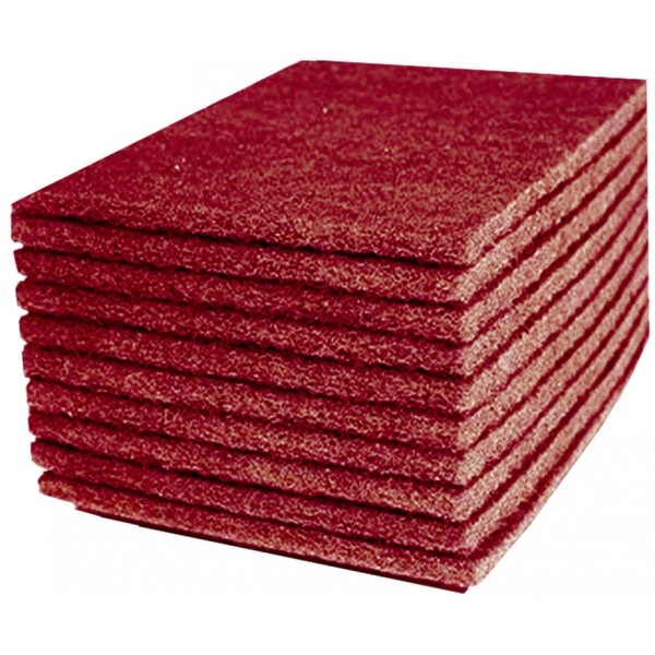 59963: SUN BRITE HAND SCUFF PADS - MAROON - 20 PACK - SUNGOLD ABRASIVES