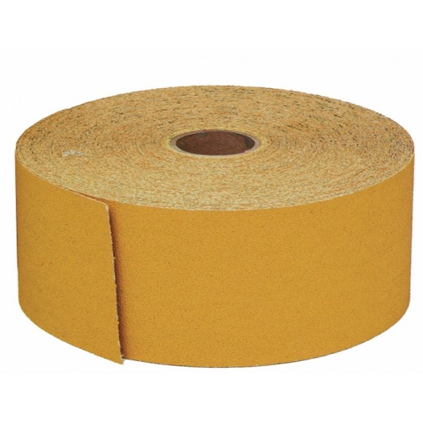 82-203-180: 180 GRIT 2-3/4" EXCELLA GOLD PSA SHEET ROLL SANDPAPER - 25/YDS - SUNGOLD ABRASIVES