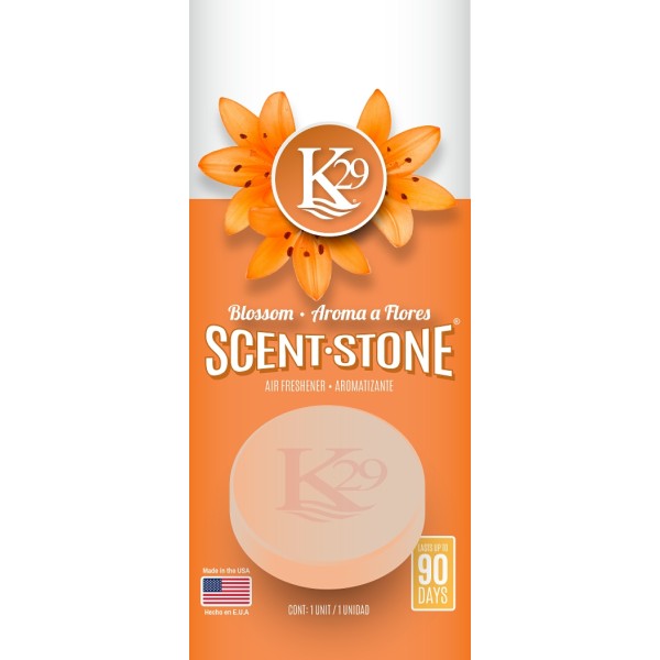 16001: K29 SCENT STONE AIR FRESHENER – BLOSSOM – STERLING TEAL