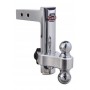 TRZ8AL: 8" RAZOR™ LOCKING ALUMINUM ADJUSTABLE HITCH WITH DUAL TOW BALL - TRIMAX