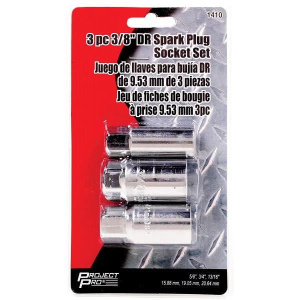 PP1410: 3 PIECE SPARK PLUG SOCKET SET - PROJECT PRO TOOL TABLE