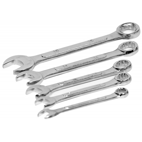 PP1406: 5 PIECE METRIC COMBINATION WRENCH SET - PROJECT PRO TOOL TABLE